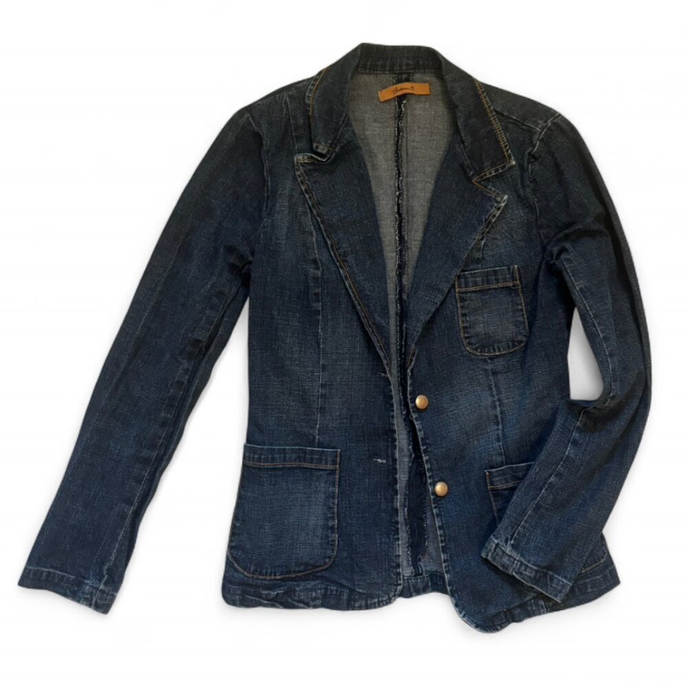 Arden B Vintage Y2L Denim Jackets Women's Medium Cropped Fitted